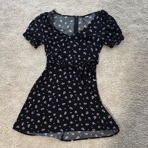 H&M Black Puff Sleeve Mini Sundress